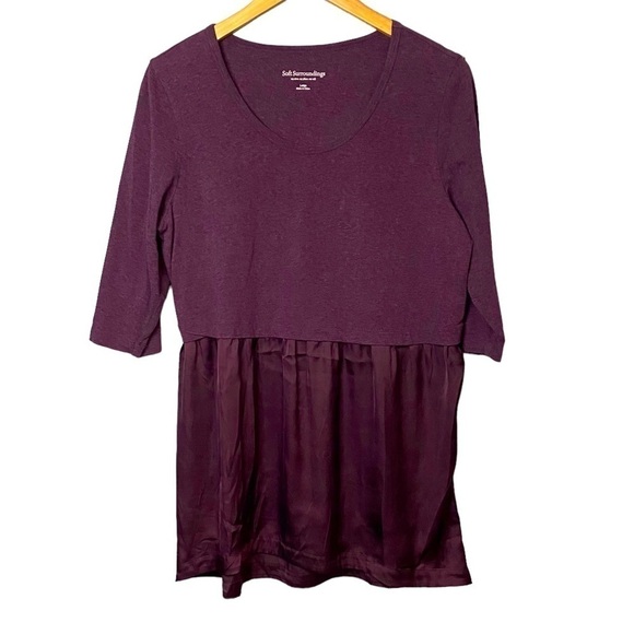 Soft Surroundings Purple Odette Tunic Top Size L - Picture 1 of 7